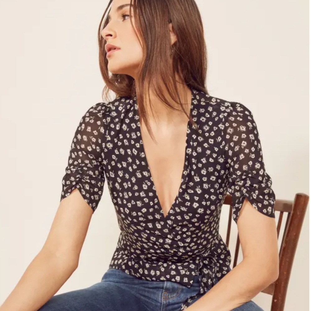 Floral Reformation Wrap Top